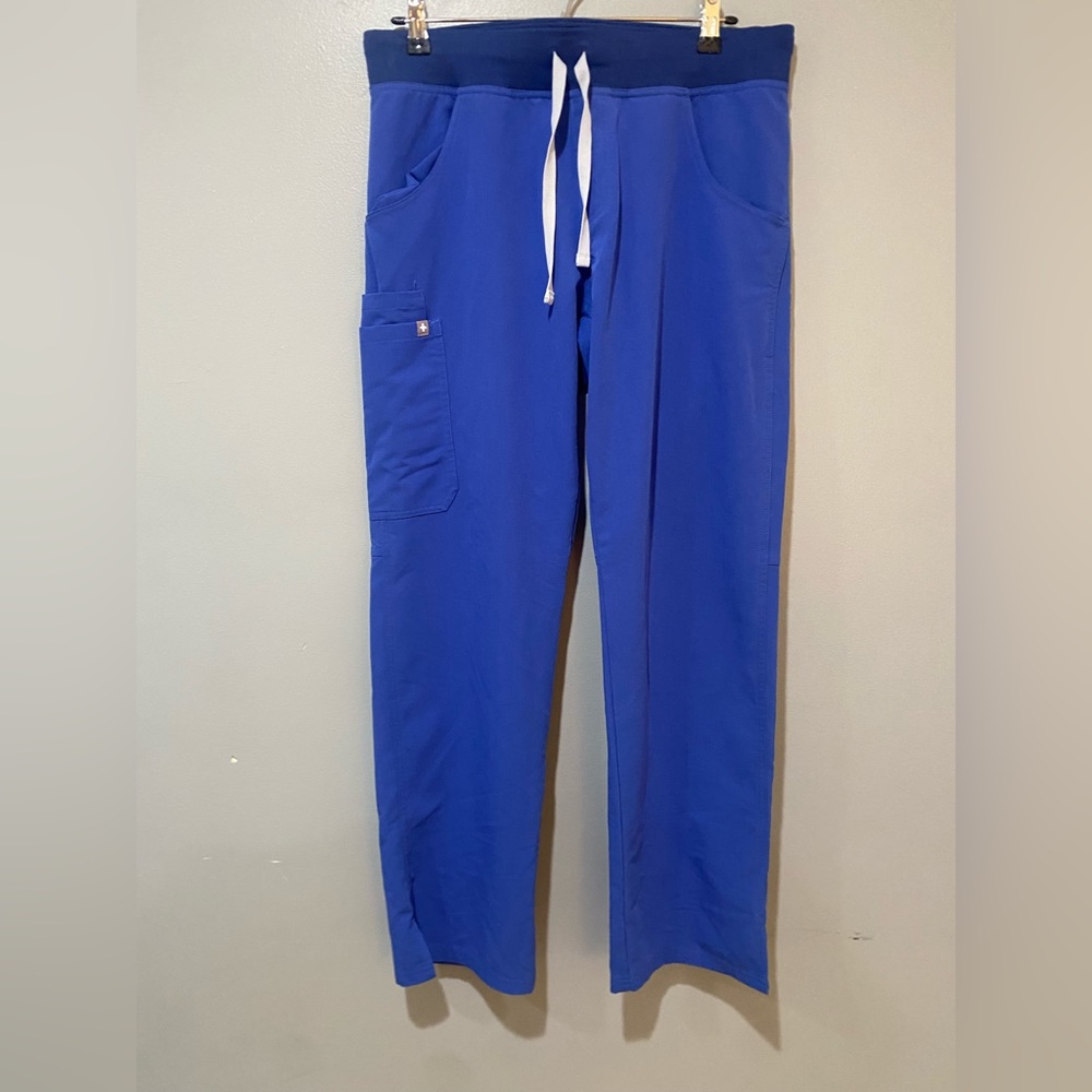 Figs Kade Cargo Scrub Pants Royal Blue size Medium